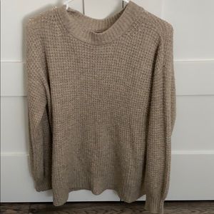 tan, thick, comfy sweater